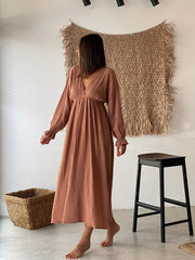 Organic Cotton Long Sleeve Summer Dress