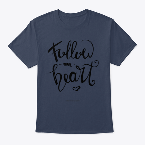 Follow Your Heart. Modern Brush Hand Drawn Ink Calligraphy With Heart