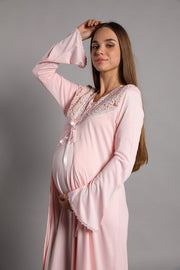Shopymommy 2993 Reilly Maternity & Nursing Nightgown With Robe