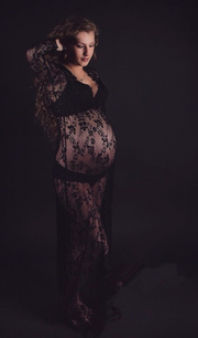 Sexy perspective lace dress, pregnant women's skirts, pregnant women, photographing, maternity, photography and dress