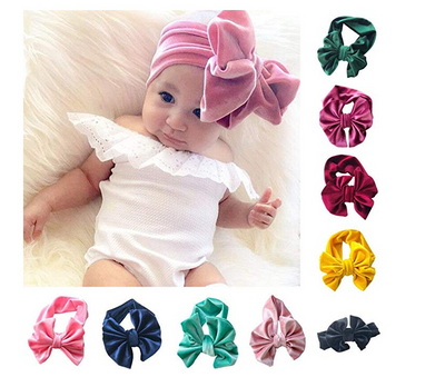 Turbante bebé, niña pequeña arco turbante terciopelo diadema banda para el cabello accesorios de fotografía banda para el cabello