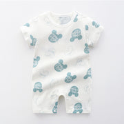 Color: Dark Blue, Child size: 73cm - Newborn Baby Clothes Summer Romper Pajamas