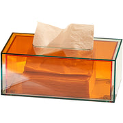 Color: Naranja, Tamaño: L - Caja de toallas de papel acrílico Adornos de la colección Rainbow