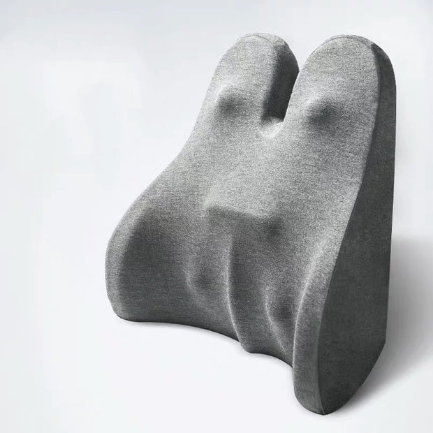 Color: Light gray - Ledou Waist Cushion Office Lumbar Memory Foam Pillow Lumbar Pillow For Pregnant Women