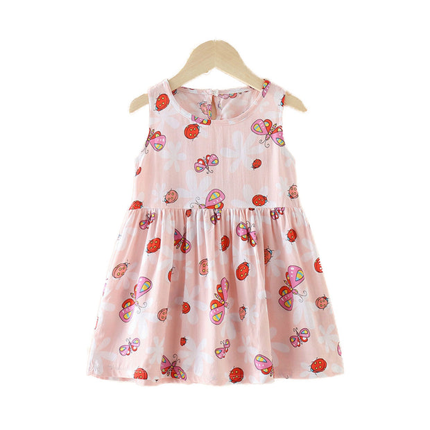 Color: E, Child size: 150cm - Girls' Skirts, Girls' Baby Dresses, Baby Vest Skirts For Spring And Summer Seasons