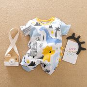 Color: 8ST, Size: 66cm - Rompers Cartoon Cute Male Baby Boy Clothes For Newborn Overalls