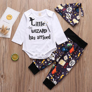 style: C, Size: 60cm - Baby Suit Autumn Spring Autumn Romper Pants Hat 3 Piece Set