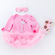 Dreiteiliger Anzug aus Baby-Kleinkind-Schuhen-Kleid