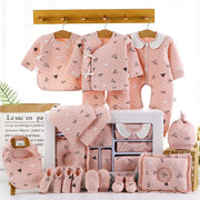 Baby-Vollmond-Geschenk, Baby-Kleidung für Neugeborene, Geschenkbox, 18-teiliges Set, Kleidung für Neugeborene aus gekämmter Baumwolle