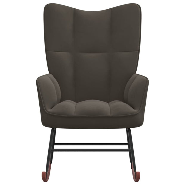 vidaXL Rocking Chair Dark Gray Velvet