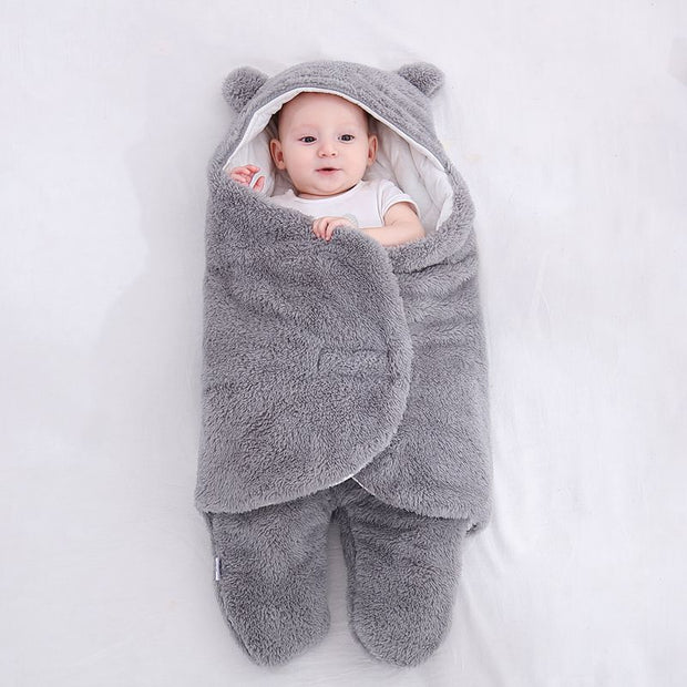 Baby Sleeping Bag Envelope for Newborn Baby Winter Swaddle Blanket - Color: Grey, style: 3M