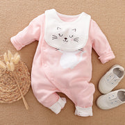 Color: Pink cat, Size: 80cm - 2021 baby clothes newborn rat baby clothes