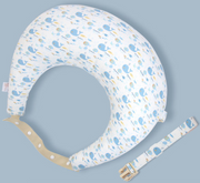 Color: Ballena azul - Almohadas de lactancia Bebé Maternidad Lactancia Cojín ajustable multifunción Alimentación para bebés recién nacidos Funda lavable en capas