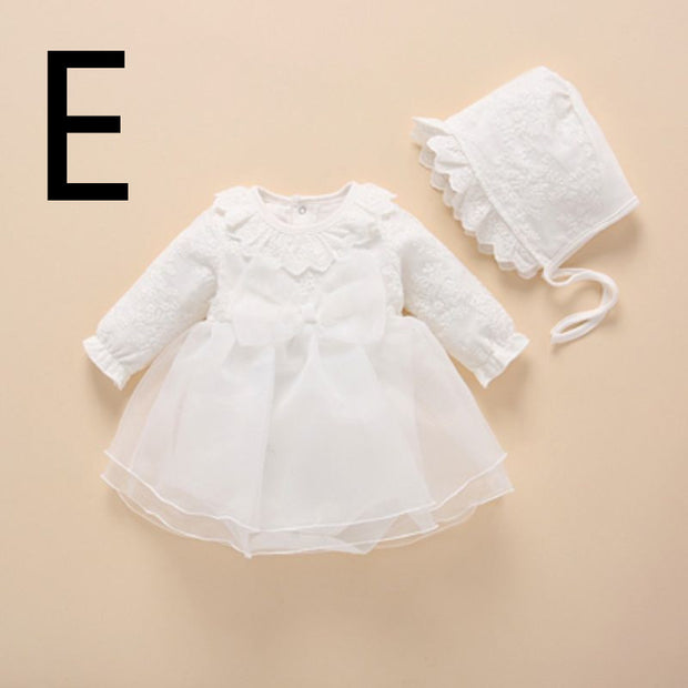 estilo: E, Tamaño: TAMAÑO66 - Vestido recién nacido Vestido de princesa para bebé
