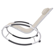 vidaXL Outdoor Rocking Chair Cream Textilene