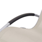 vidaXL Outdoor Rocking Chair Cream Textilene