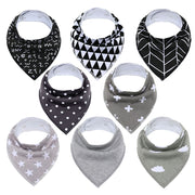 style: J, Quantity: Q8 pieces - Newborn cotton triangle towel