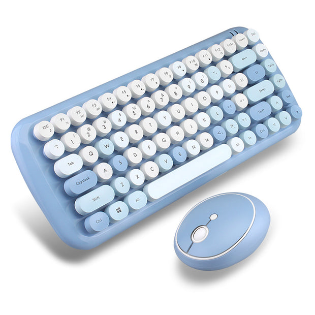 Stil: Blaues Set – Tastatur und Maus für Mädchen