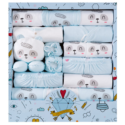 Color: Blue, Size: Newborn-A, style:  - Baby Clothes Cotton Newborn Gift Box Set