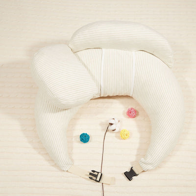 Color: Stripe - Adjustable Nursing Pillow Multifunction Baby Maternity Breastfeeding Cushion Infant Newborn Feeding Layered Washable