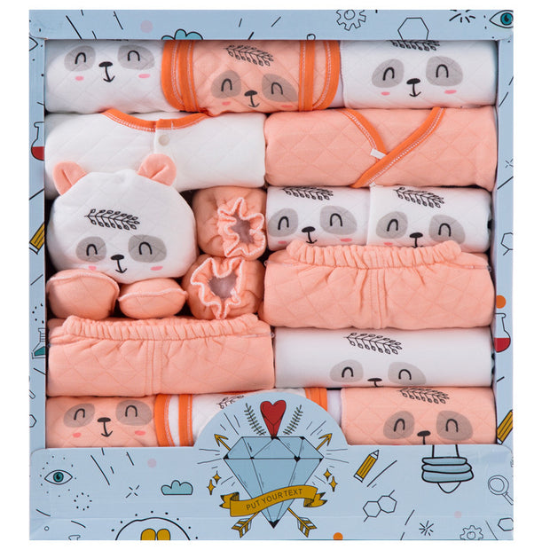 Farbe: Orange, Größe: Neugeborene-B, Stil: – Geschenkbox-Set für Babykleidung aus Baumwolle für Neugeborene