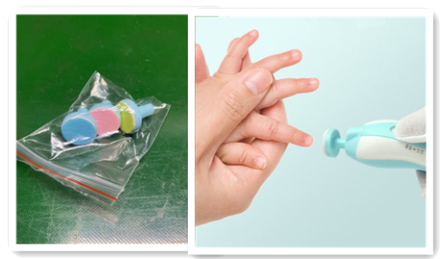 Farbe: Blaues Set – kratzfester multifunktionaler elektrischer Baby-Nagelpolierer