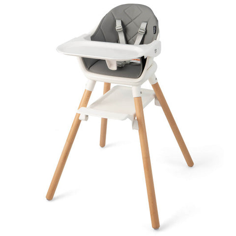 6-in-1 Baby High Chair with Removable Dishwasher and Safe Tray-White