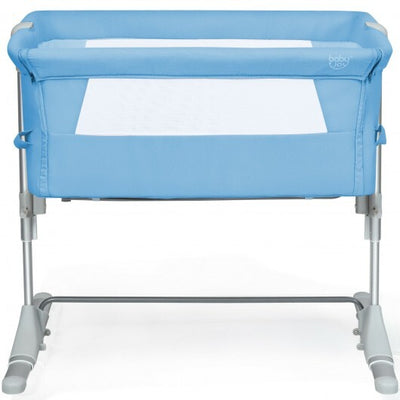 Tragbares Reise-Babybett, Seitenschläfer, Stubenwagen, Kinderbett mit Tragetasche, Blau – Farbe: Blau