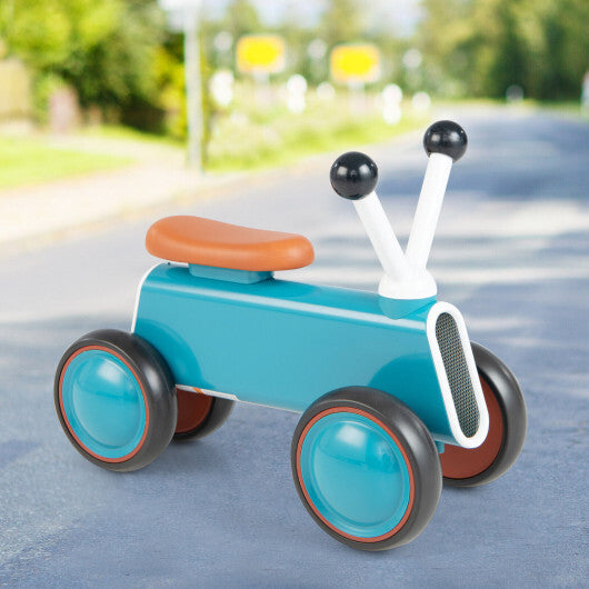 Bicicleta de Equilibrio Bebé 4 Ruedas Sin Pedales-Azul - Color: Azul