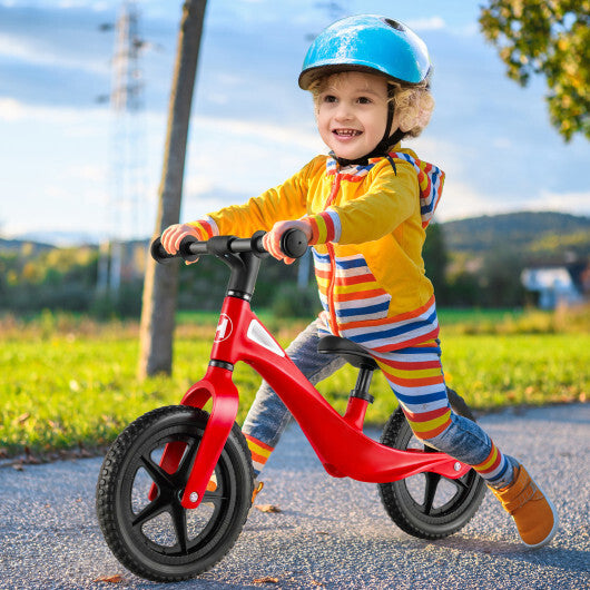 Kids Balance Bike with Rotatable Handlebar and Adjustable Seat Height-Blue