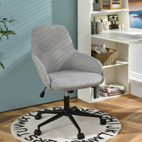 Stoff-Home-Office-Stuhl mit Schaukelrücken – Grau – Farbe: Grau
