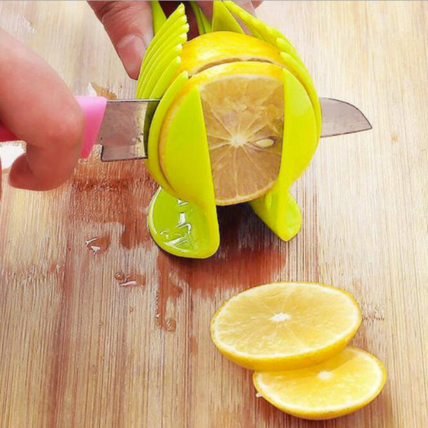 Food Slicer Handheld Lemon Slicer Tomato Slicer Egg Slicer Round Slice Food Clip Kitchen Splitter Fruit & Vegetable Tools