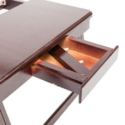 Laptop-Schreibtisch, verstellbar, aus 100 % Bambus, faltbares Frühstücks-Servierbett-Tablett mit neigbarer oberer Schublade