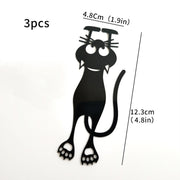 3pcs Curious Cat Bookmark Cutout Bookmark Cute Cat Paws Locate Reading Progress Cat Bookmarks 3D Funny Cat Bookmark For Book Lovers