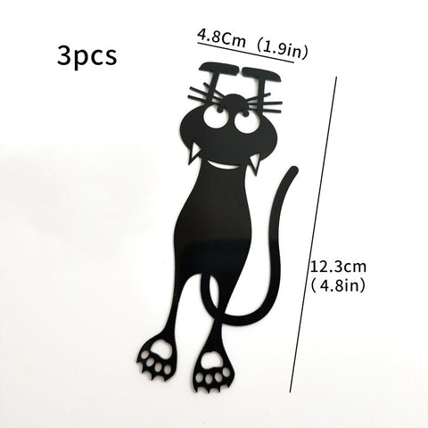 3 Stück neugierige Katzen-Lesezeichen, ausgeschnittene Lesezeichen, niedliche Katzenpfoten, lokalisieren den Lesefortschritt, Katzen-Lesezeichen, 3D-lustige Katzen-Lesezeichen für Buchliebhaber