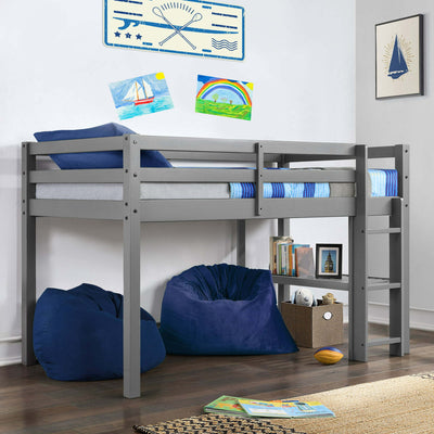 Twin Loft Bed with Shelf