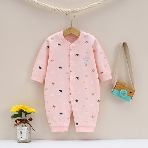 Baby Romper Infant Cotton Long Sleeves Cute Printing Breathable Jumpsuit For 0-1 Years Old Boys Girls blue hedgehog 0-3M 59cm