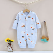 Baby Romper Infant Cotton Long Sleeves Cute Printing Breathable Jumpsuit For 0-1 Years Old Boys Girls Dinosaur 9-12M 80cm