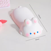 Cute Wrist Rest Support For Computer Mouse Keyboard Cartoon Shape Office Desktop Ergonomic Arm Rest Supplies gray cat