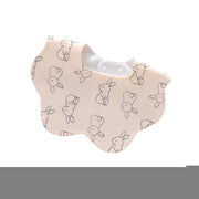 Newborn Saliva Towel Cute Cartoon Printing Petal Bibs Cotton Waterproof Adjustable Bib For Baby Aged 0-1 cherries