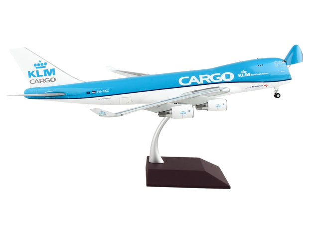 Boeing 747-400F Commercial Aircraft "KLM Royal Dutch Airlines Cargo" Blue with White Tail "Gemini 200 - Interactive" Series 1/200 Diecast Model Airplane by GeminiJets