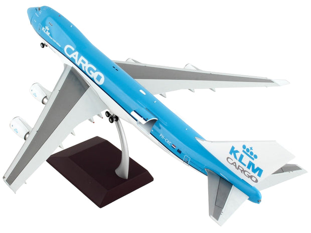 Boeing 747-400F Commercial Aircraft "KLM Royal Dutch Airlines Cargo" Blue with White Tail "Gemini 200 - Interactive" Series 1/200 Diecast Model Airplane by GeminiJets