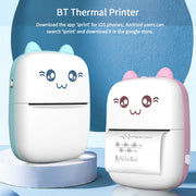 Mini Thermal  Printer Portable Wireless Bluetooth 200dpi Label Printer Memo Problem Printer 3 rolls colorful printer