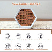 600w/1000w Portable Electric Air Heater Fan PTC Ceramic Heating Overheat Protection for Office Tabletop Home European plug