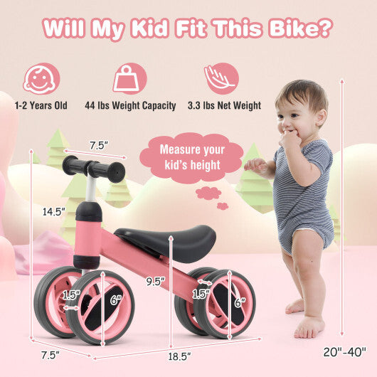 4 Wheels Baby Balance Bike