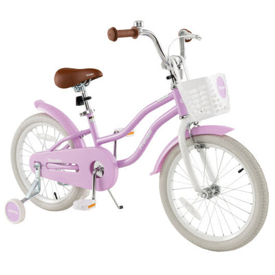Children Bicycle with Front Handbrake and Rear Coaster Brake-Purple - Color: Purple