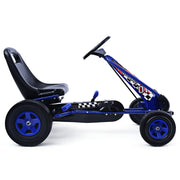 4 Räder Kinder fahren auf Pedal angetriebenes Fahrrad Go Kart Racer Auto Outdoor-Spielspielzeug-Blau - Farbe: Blau