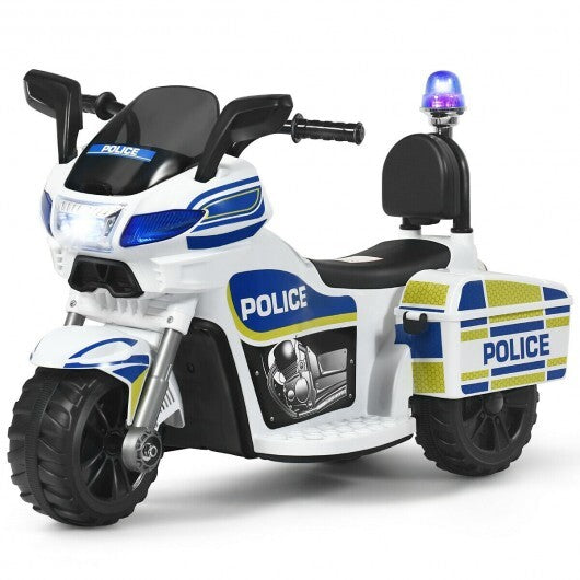 6V 3-Rad Kinder-Polizei-Fahrrad mit Rückenlehne