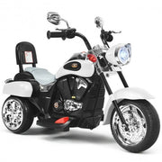 6V 3 Wheel Kids Motorcycle-White - Color: White