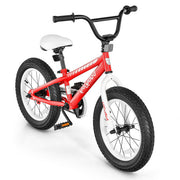 Bicicleta para niños de 16 pulgadas con ruedas de entrenamiento para niños de 5 a 8 años, color rojo - Color: rojo